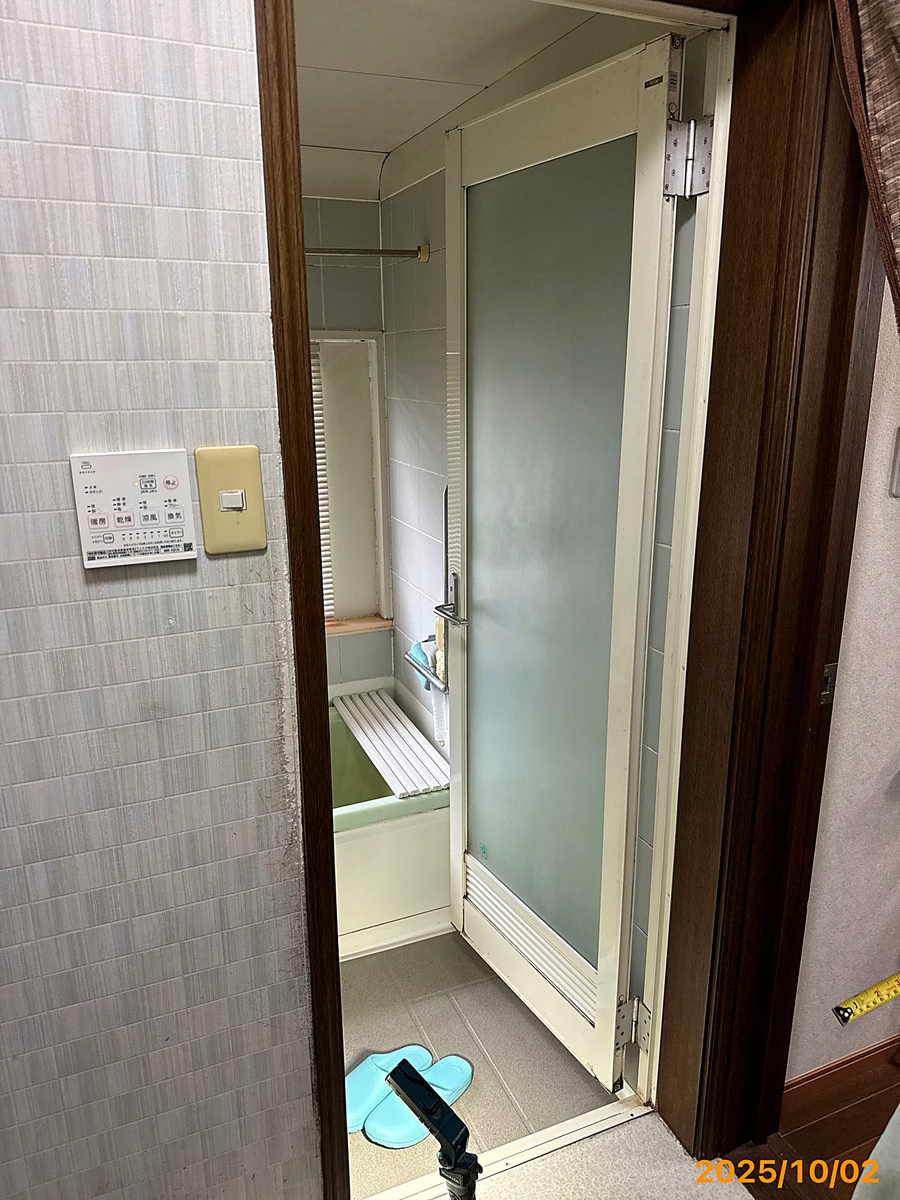 浴室入口の開口幅。出入りしやすい広さを確保